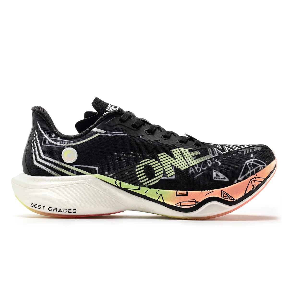 ONEMIX Zapatillas de Running y Entrenamiento con Placa de Carbono de Nylon para Hombre, Amortiguación Completa, Zapatillas Deportivas con Placa de Carbono para Caminar