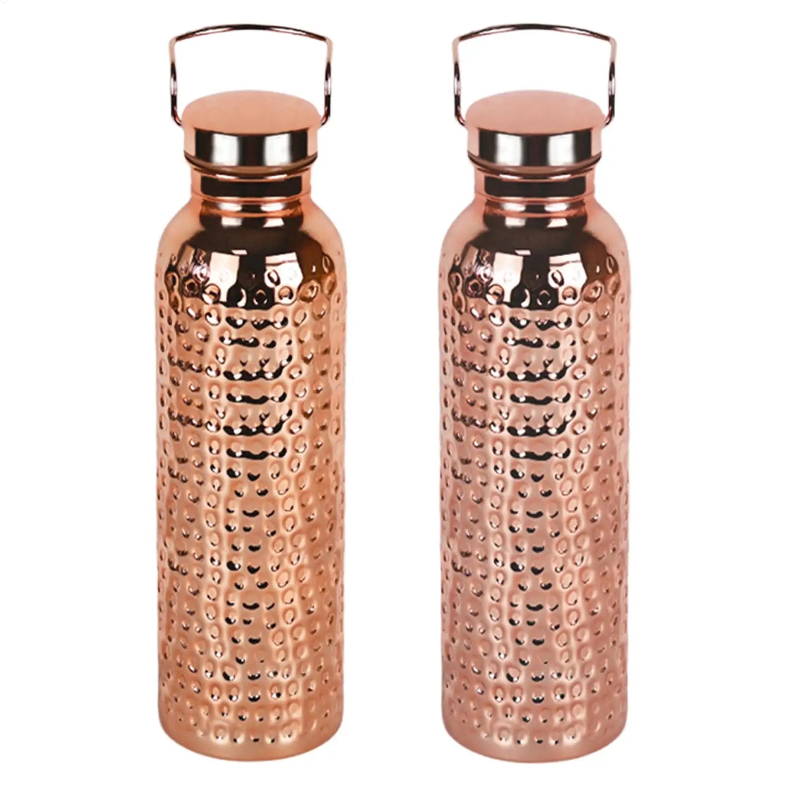 Botella de cobre de 800ml, botella de agua de cobre aislada a prueba de fugas, taza portátil a prueba de fugas para gimnasio, Camping, viajes, hidratación, trabajo