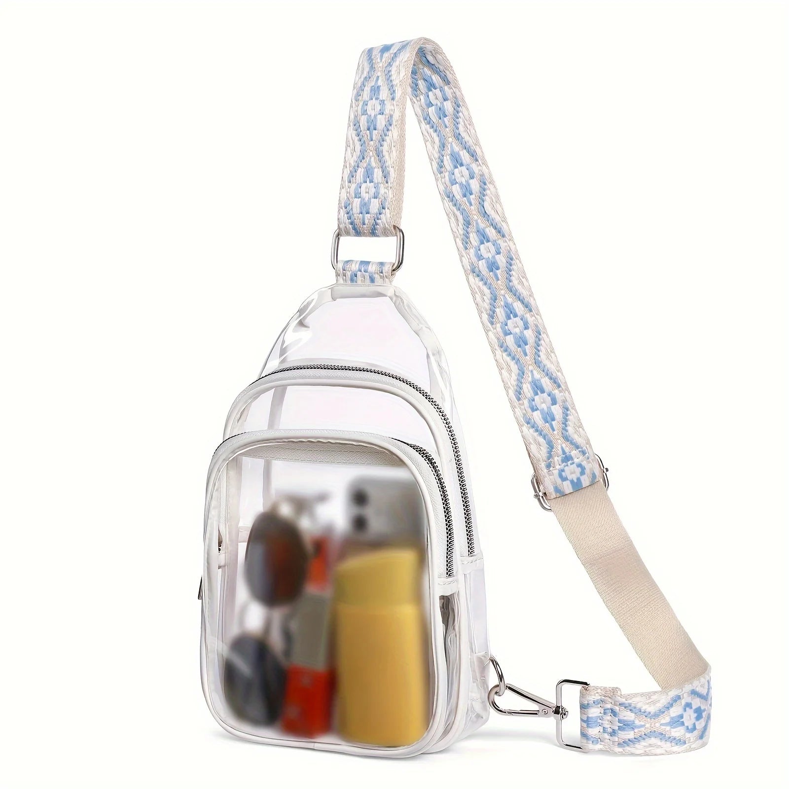 Bolso transparente para eventos en estadios, bolsos transparentes para mujer, bolsos cruzados transparentes para conciertos y deportes