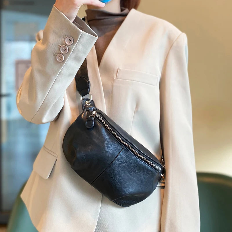 Bolso de pecho femenino, bolsos cruzados con cadena para mujer, nuevos bolsos de hombro, riñonera pequeña de cuero PU para mujer, cartera para teléfono