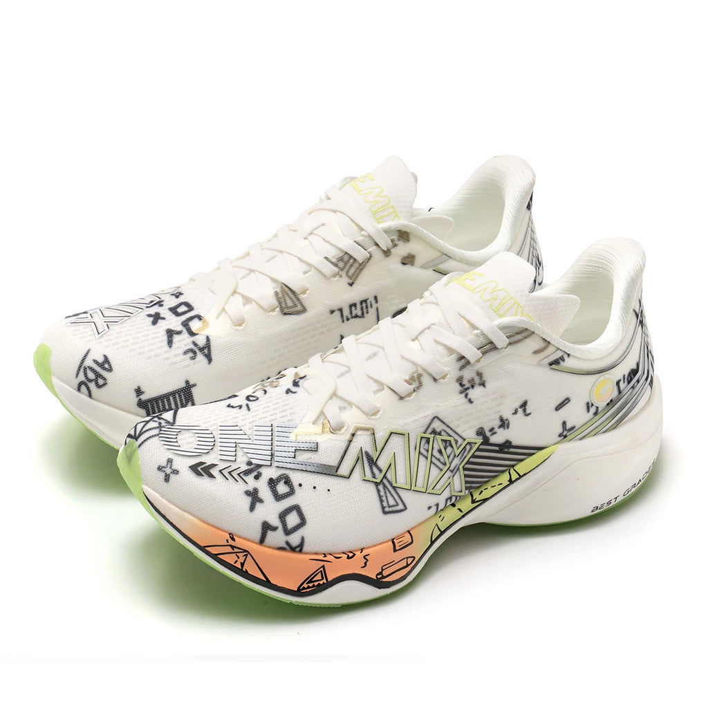 ONEMIX Zapatillas de Running y Entrenamiento con Placa de Carbono de Nylon para Hombre, Amortiguación Completa, Zapatillas Deportivas con Placa de Carbono para Caminar