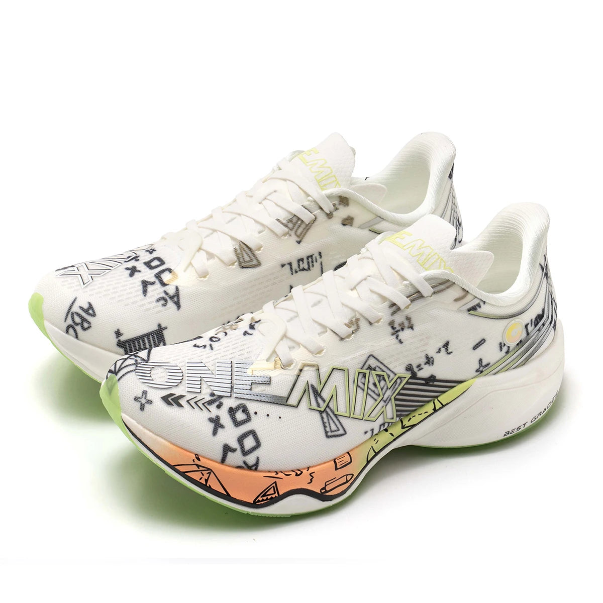 ONEMIX Zapatillas de Running y Entrenamiento con Placa de Carbono de Nylon para Hombre, Amortiguación Completa, Zapatillas Deportivas con Placa de Carbono para Caminar