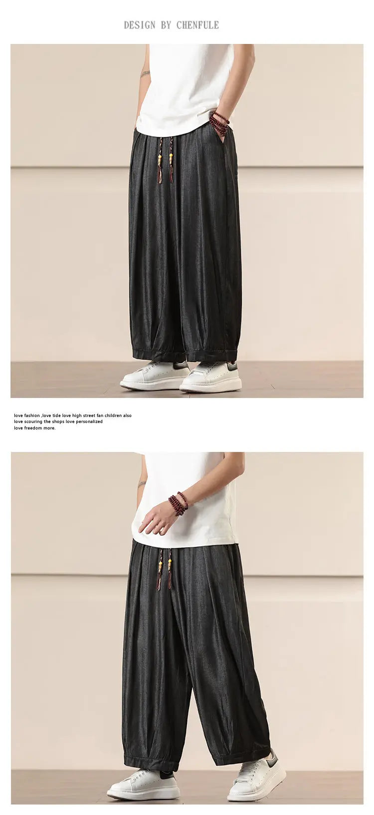 Pantalones Anchos Holgados de Hombre Estilo Chino para Primavera 2026, Pantalones Harem Casuales de Nueve Puntos para Hombre, Joggers Hip Hop de Otoño