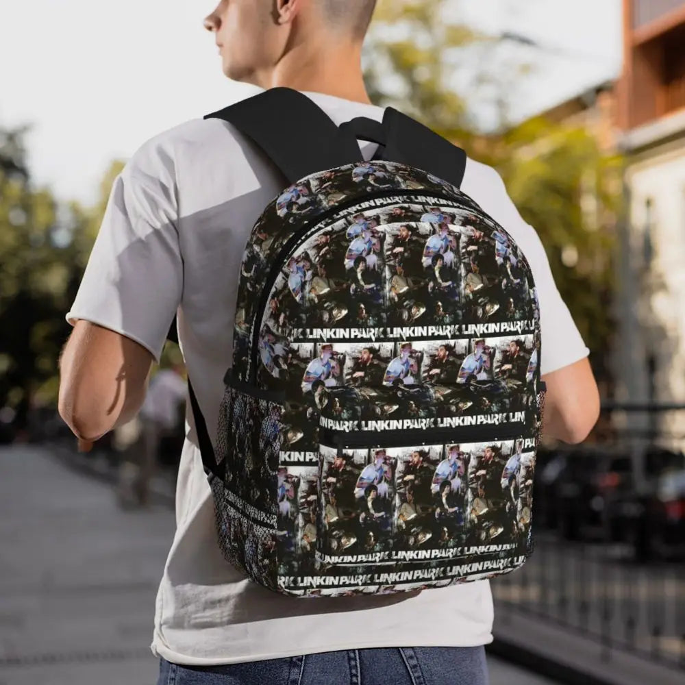 L-Linkin-S P-Park-S Band Mochila para estudiantes Mochila escolar Mochila de viaje para senderismo para niños y niñas Mochila de moda Bolsos de hombro