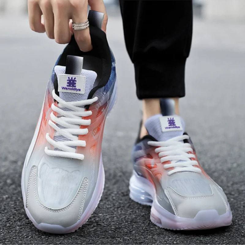 Zapatillas de deporte con cojín de aire para hombre y mujer, calzado deportivo ligero con suela de TPR, para correr, baloncesto y parejas, talla 36-47