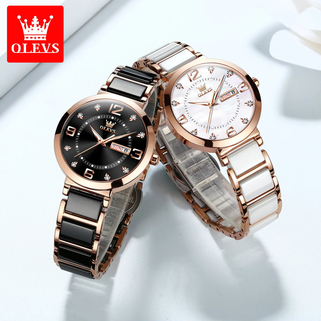 OLEVS Women's Wristwatch Luxury Brand Watch for Women Elegant Bracelet Waterproof Fashion Quartz Ladies Watches Reloj Para Mujer