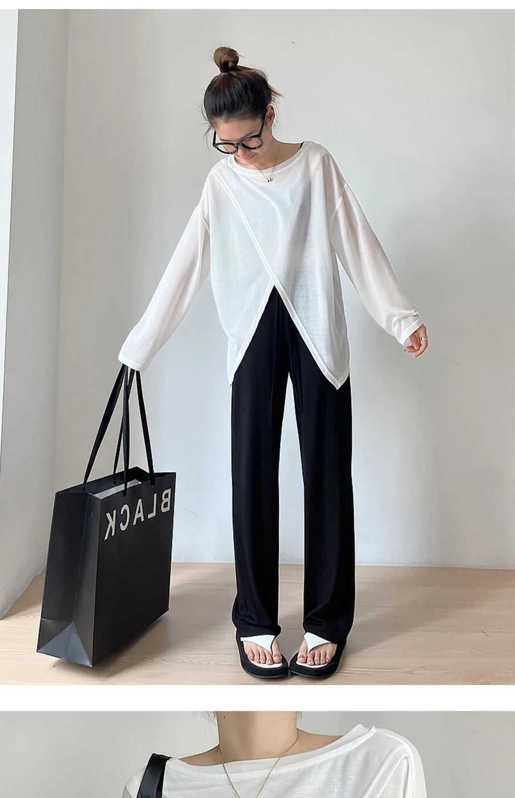 Verano elegante moda Harajuku Slim Fit ropa femenina suelta Casual todo fósforo camisetas sólido cuello redondo estilo fino camisetas de manga larga