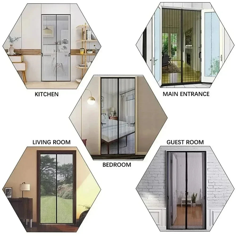 Mosquitero Magnético para Puerta y Ventana – Cierre Automático, Sin Perforaciones, 90/100cm