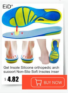 Almohadilla deportiva de Gel de silicona para zapatos, soporte para ARCO, espesamiento, absorción de impacto, almohadilla para zapatos de baloncesto y fútbol, plantilla suave de silicona Unisex