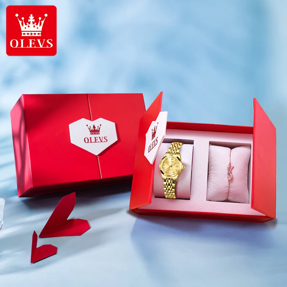 Reloj de Pulsera OLEVS 9931 para Mujer, Elegante, de Primera Marca, con Espejo en Forma de Rombo, Cuarzo Original, Diamantes, Acero Inoxidable, a la Moda, Resistente al Agua