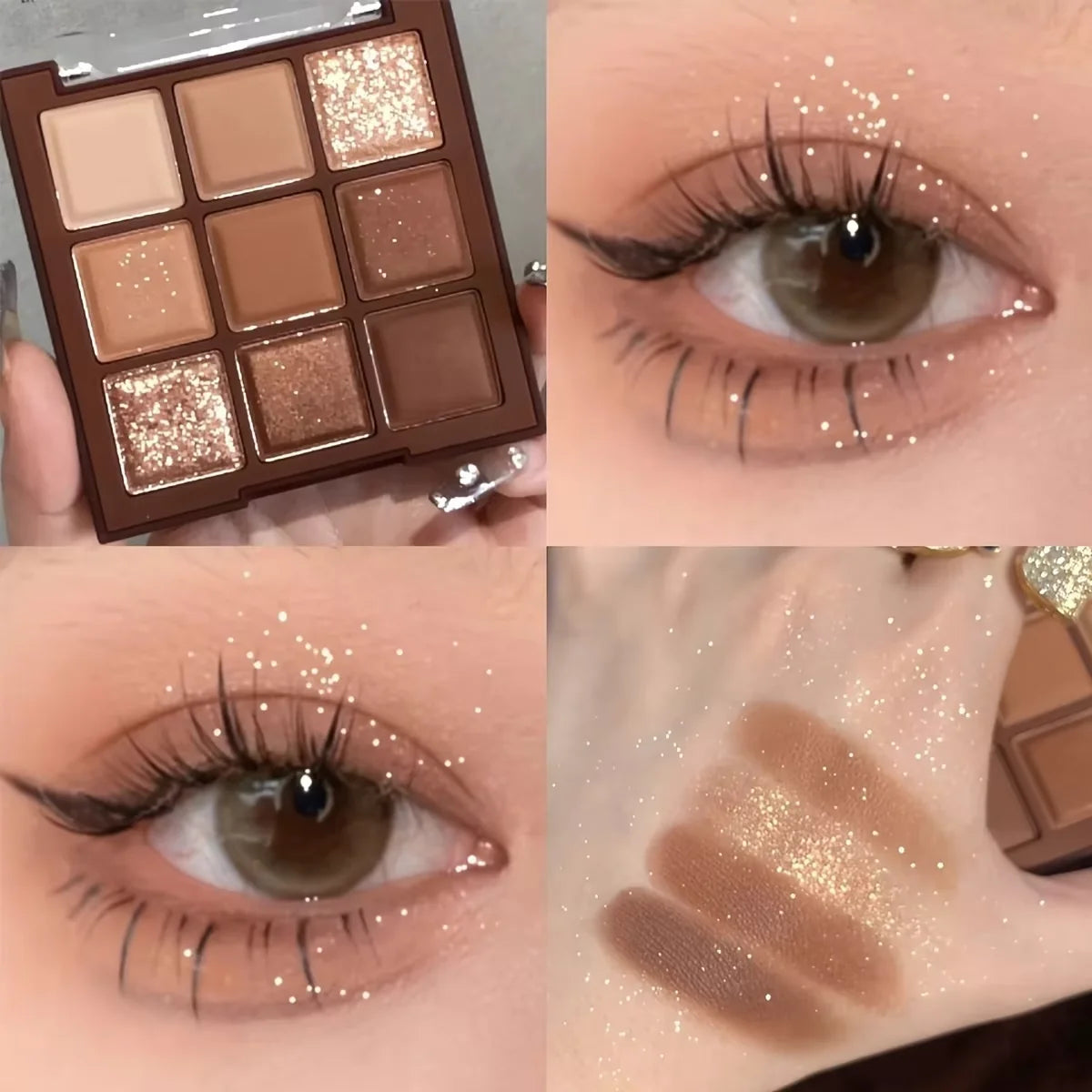 2024 Mocha Chocolate 9 colores paleta de sombra de ojos mate nacarado brillo acabado maquillaje paleta de sombra de ojos de Chocolate