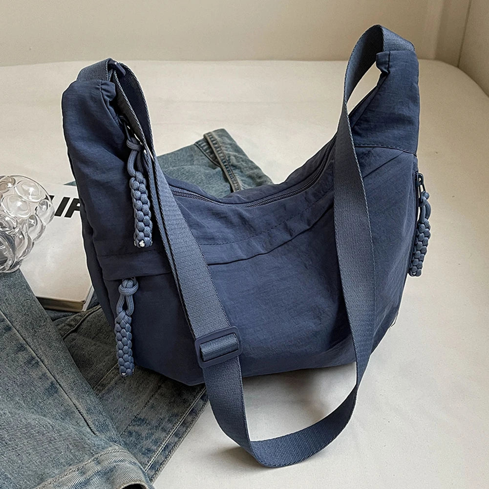 Bandolera Hobo con múltiples bolsillos para mujer, bolso cruzado de media luna, gran capacidad, bandolera diaria, correa ajustable, bolsa de viaje al aire libre