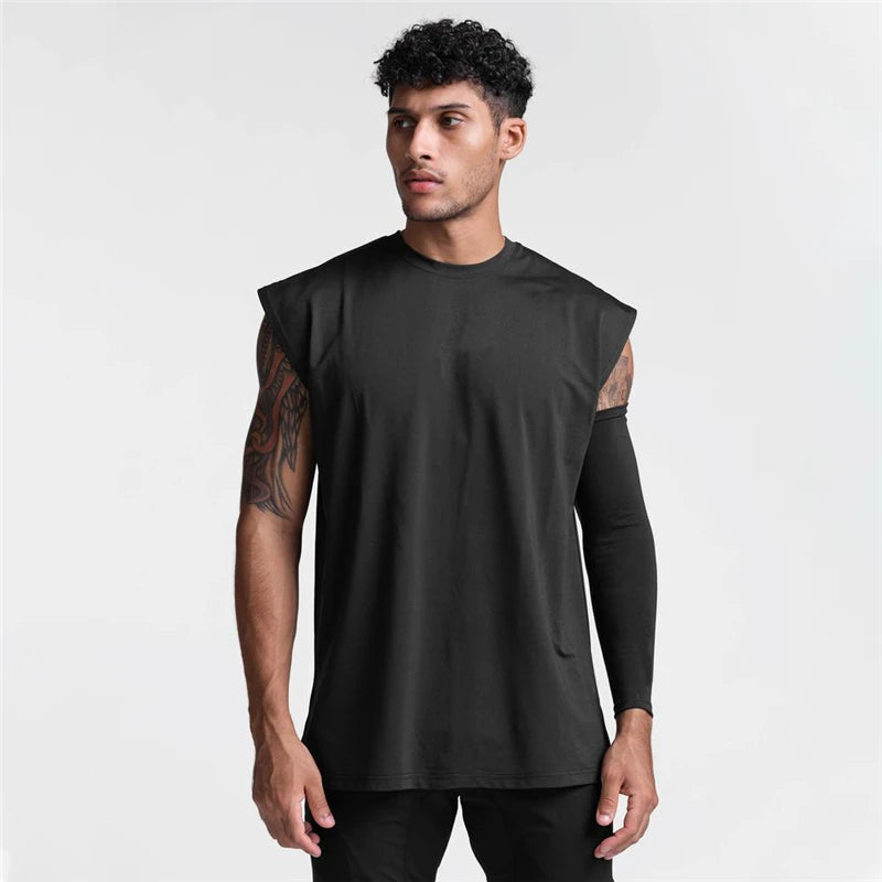 Chaleco de gimnasio de malla de verano para hombre, camiseta sin mangas deportiva holgada de secado rápido para ejercicio físico, camiseta sin mangas para culturismo