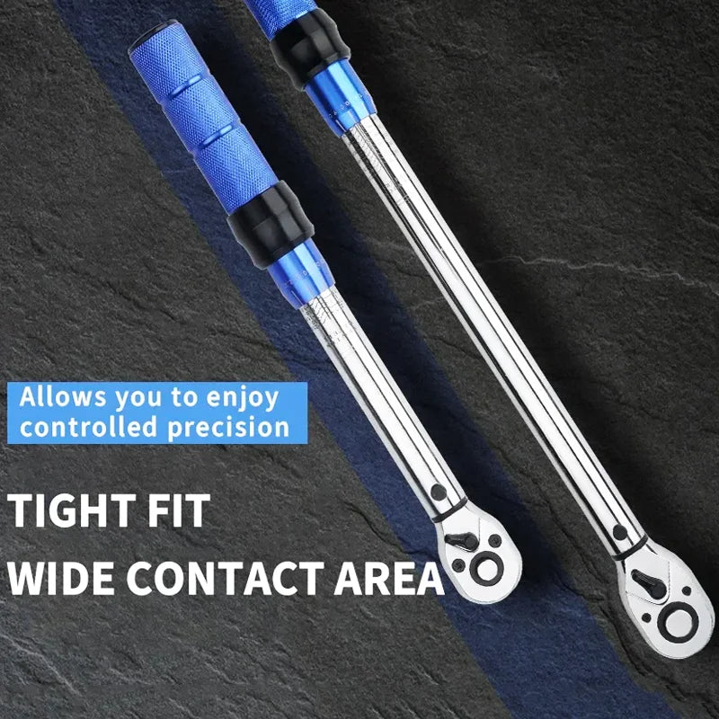 Llave dinamométrica 1/2 3/8 1/4, accionamiento cuadrado, llave de trinquete ajustable de alta precisión, herramienta automotriz profesional para bicicleta