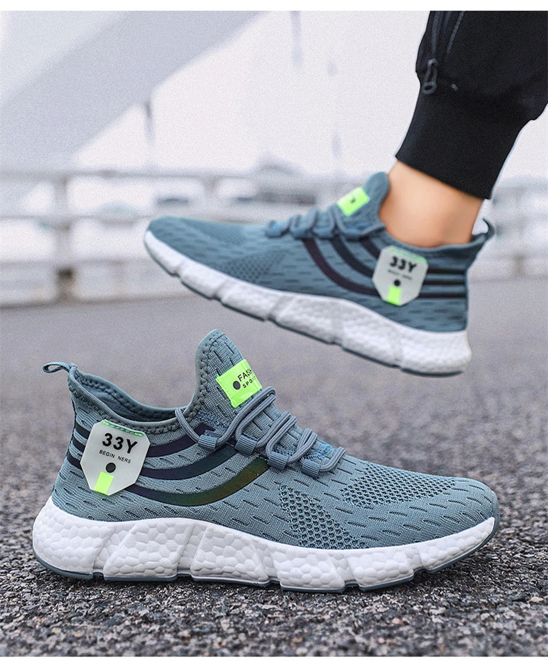 2025 zapatos para hombre, zapatillas transpirables para correr para hombre, zapatos de malla cómodos y ligeros para exteriores, zapatillas para caminar Unisex para mujer