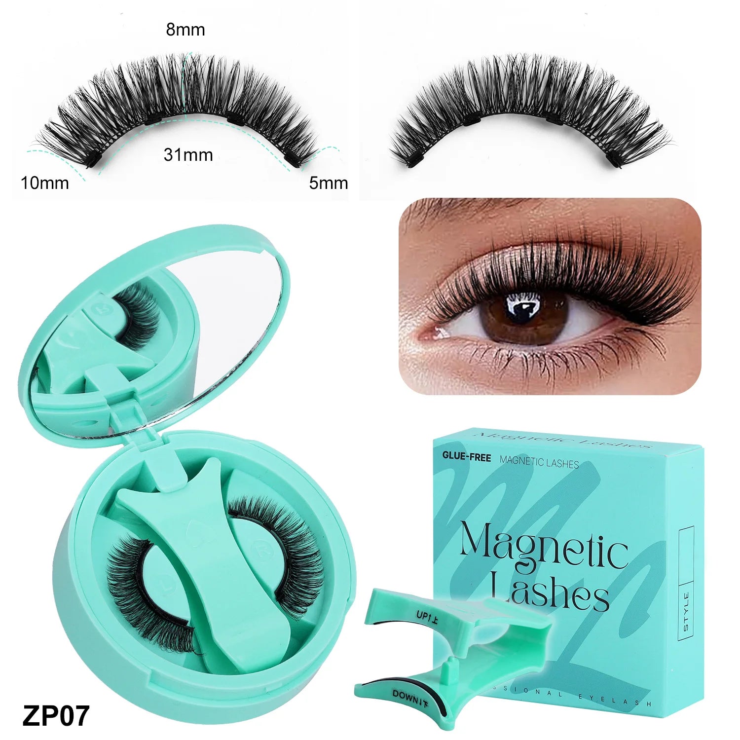 Magnetic Fake Eyelashes Set – Reusable 3D, No Glue, Waterproof
