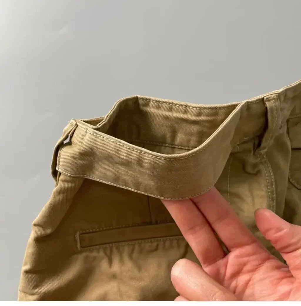Pantalones Cargo resistentes de algodón puro de estilo americano para hombres, calzado informal de pierna recta holgada antisuciedad y antidesgaste