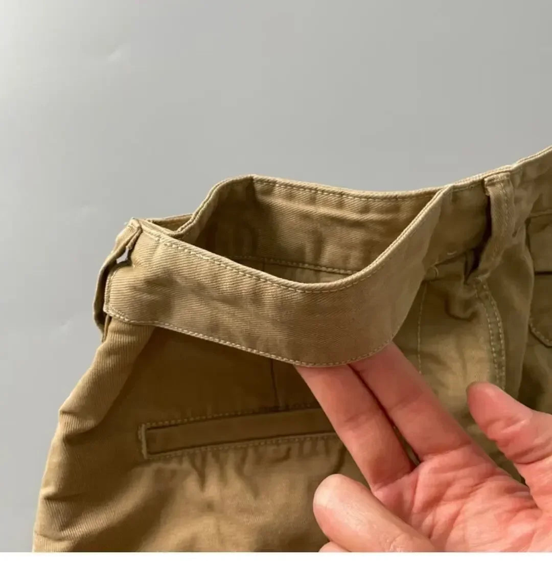 Pantalones Cargo resistentes de algodón puro de estilo americano para hombres, calzado informal de pierna recta holgada antisuciedad y antidesgaste