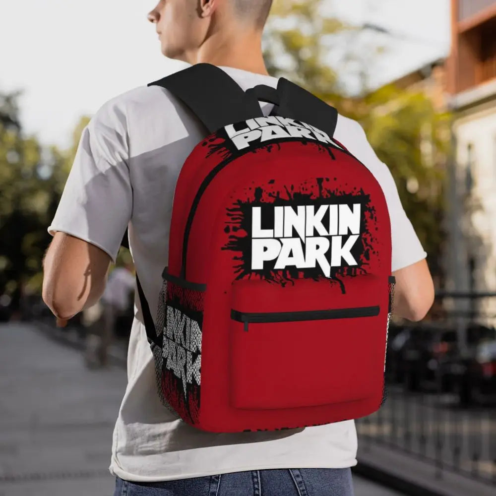 L-Linkin-S P-Park-S Band Mochila para estudiantes Mochila escolar Mochila de viaje para senderismo para niños y niñas Mochila de moda Bolsos de hombro