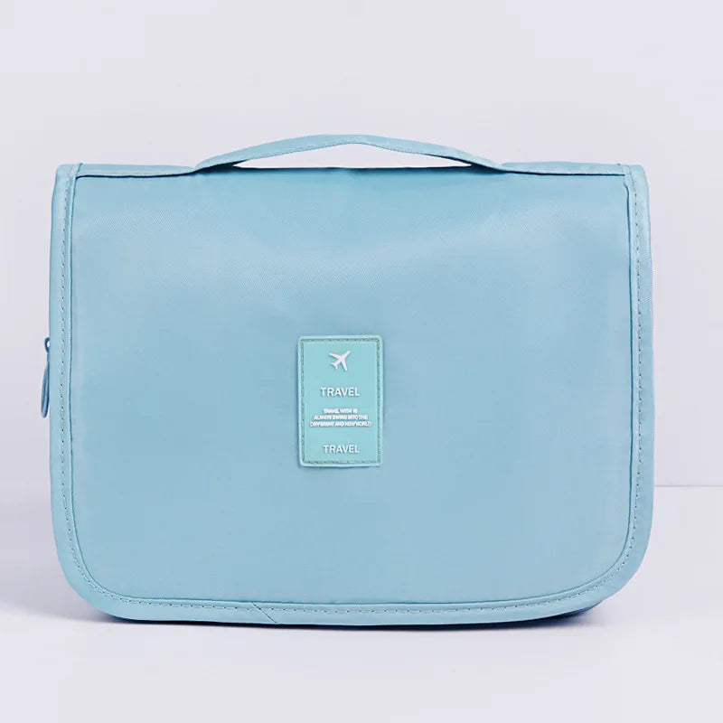 Bolsa de maquillaje de viaje, organizador de artículos de tocador impermeable, Neceser de alta calidad para mujer, bolsa de lavado con gancho para baño, bolsa de almacenamiento con gancho