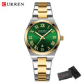 Reloj CURREN para mujer, relojes para mujer, relojes para mujer, vestido de moda resistente al agua, pulsera de acero inoxidable, relojes analógicos con fecha