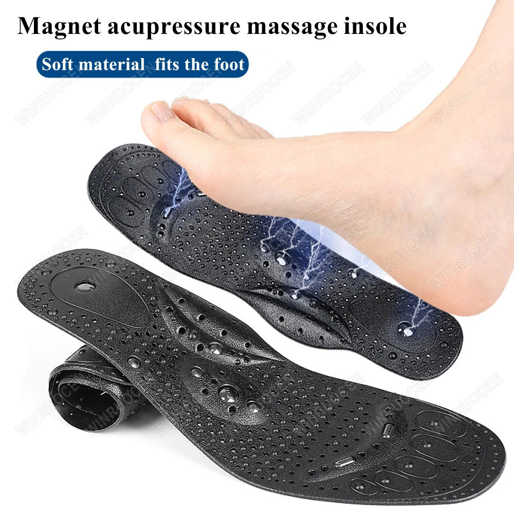 Plantillas de Acupresión para Terapia de Pies, Masaje Magnético de Silicona, Pérdida de Peso, Adelgazamiento, Alivio del Dolor, Duraderas, Transpirables, para Todos