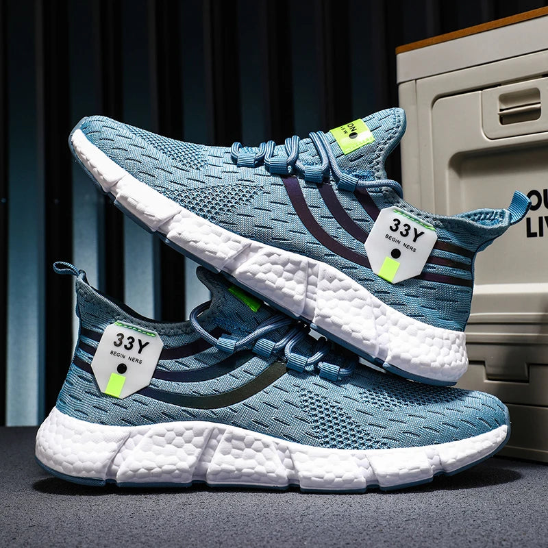 2025 zapatos para hombre, zapatillas transpirables para correr para hombre, zapatos de malla cómodos y ligeros para exteriores, zapatillas para caminar Unisex para mujer