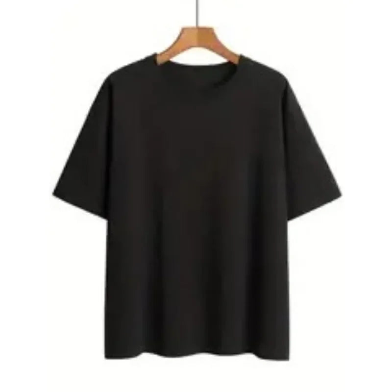 Camiseta con hombros descubiertos para mujer, Top informal Retro con estampado Floral, cuello redondo, manga corta, holgado, a la moda