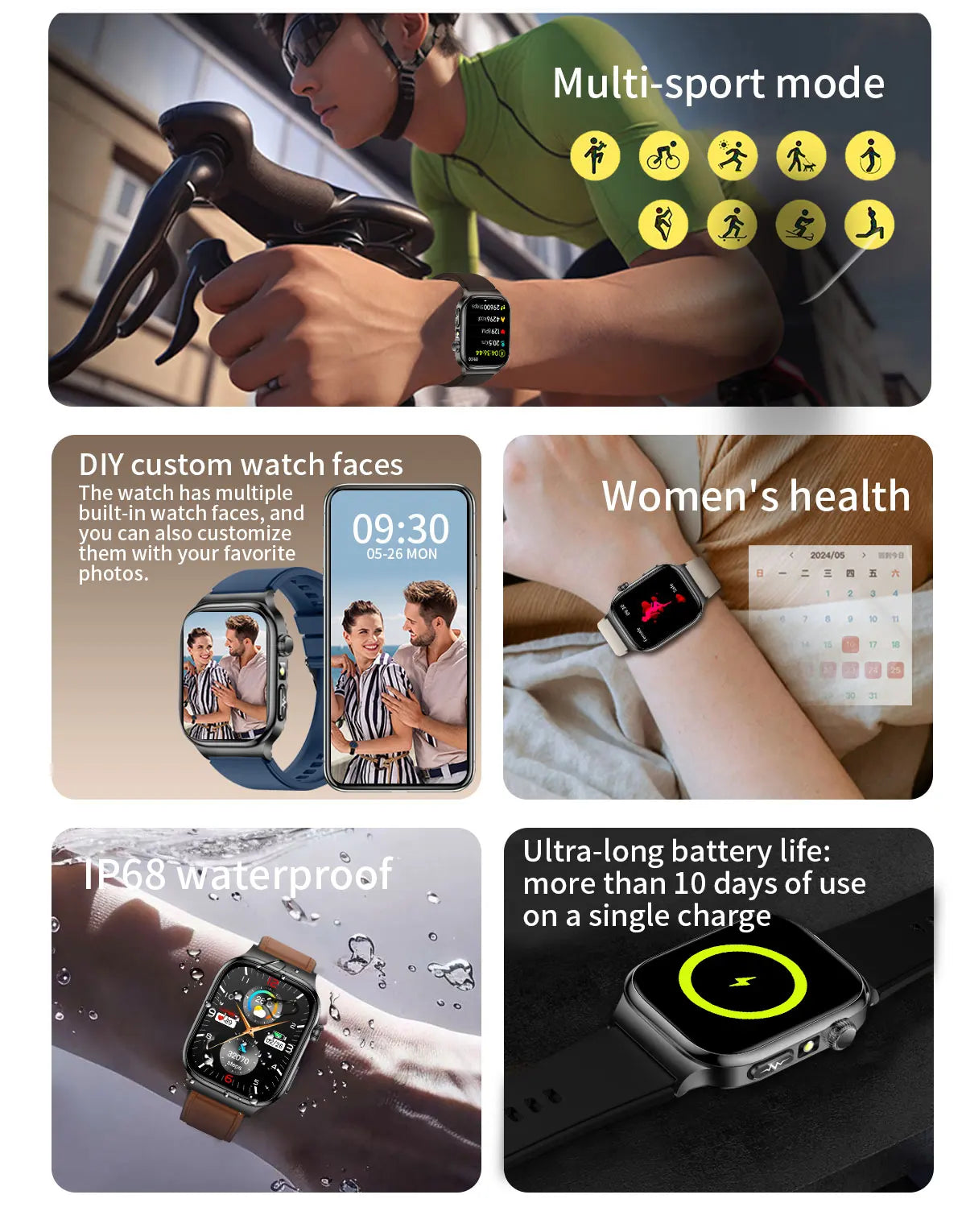 Nuevo Reloj Inteligente de Salud Nivel Hospitalario 2026 con Medición de Grasa Corporal, ECG, Oxígeno en Sangre, Presión Arterial, Pantalla AMOLED HD, Llamadas y Funciones Deportivas para Hombre
