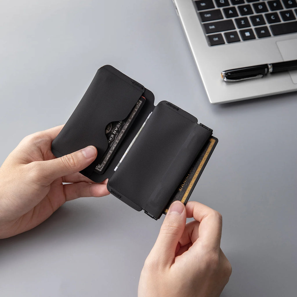 Cartera Magnética Plegable Mini EDC Ultraligera y Portátil, Monedero Multifuncional para Hombres y Mujeres, Tarjetero Delgado Bifold para Identificación