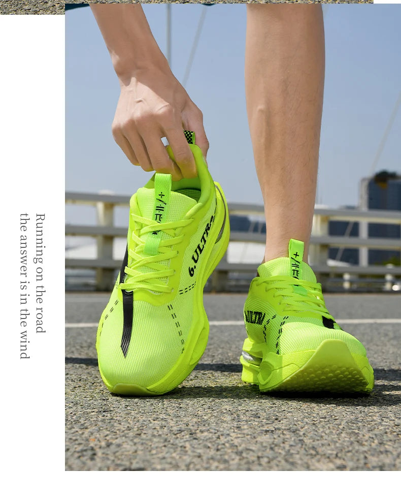 Zapatillas de Running de Alto Rendimiento para Hombre, con Placa de Carbono, Ligeras, Transpirables, con Amortiguación, para Todo Tipo de Terreno, Entrenamiento de Larga Distancia