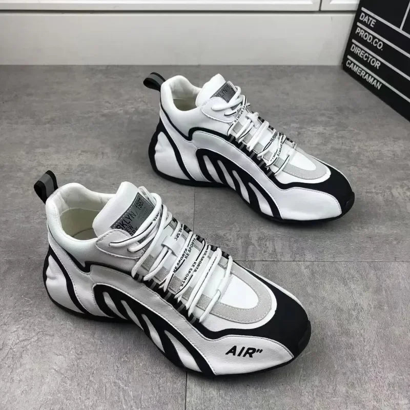 Zapatillas de deporte para Hombre, Zapatillas informales ligeras y transpirables a la moda, zapatillas de deporte para Hombre, zapatillas con plataforma con cordones, calzado para Hombre