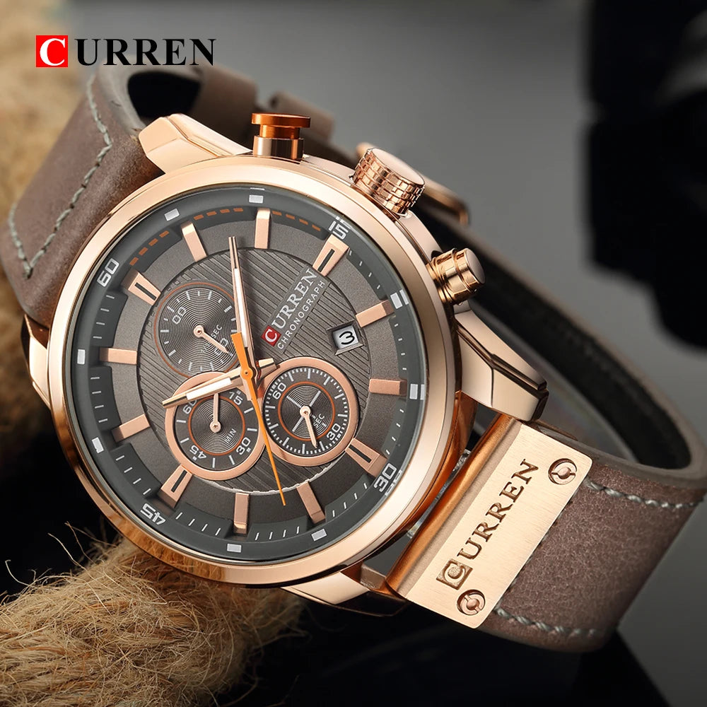 Reloj de Pulsera CURREN 8291 para Hombre, Cronógrafo de Cuarzo, Estilo Casual, Deportivo, Militar, de Moda, para Caballero
