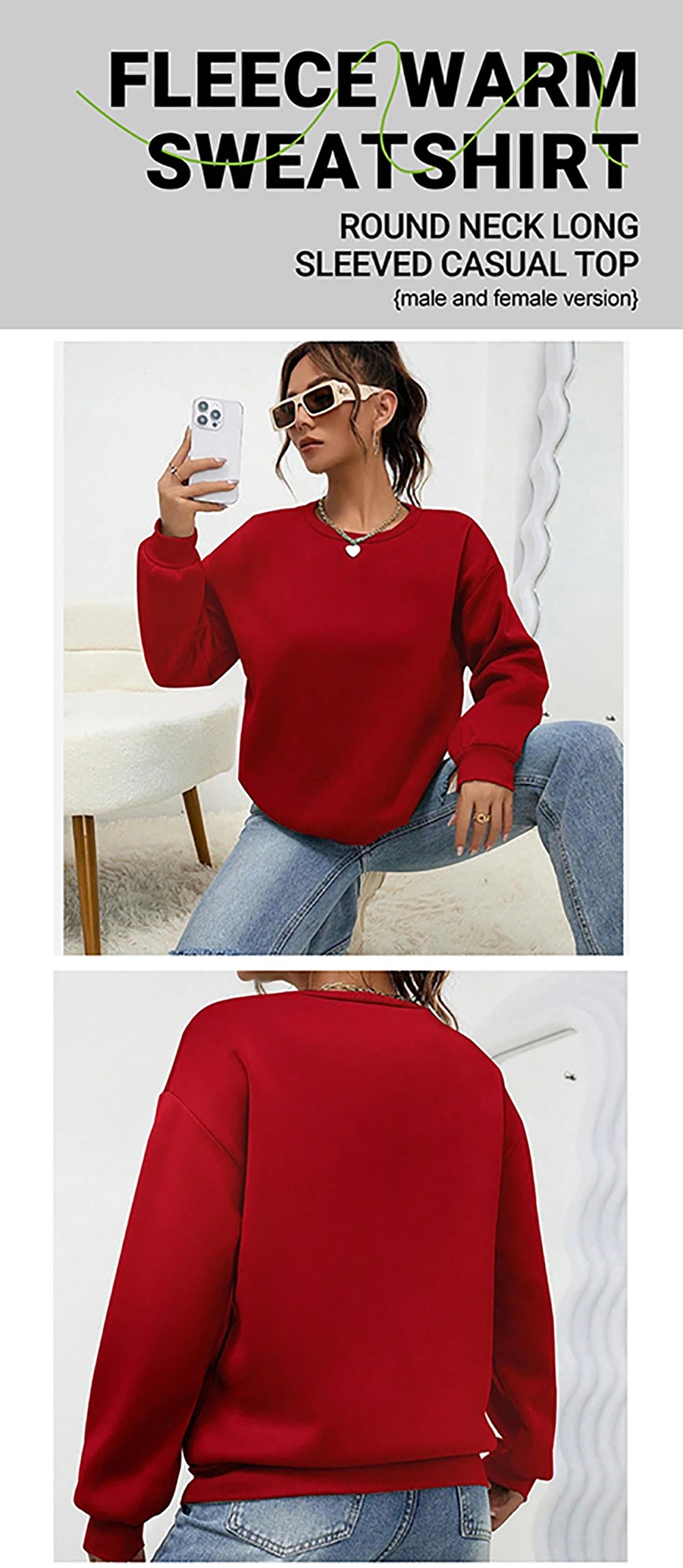 Sudadera con estampado de corazón salvaje de leopardo para mujer, jerséis con forro de piel de calle, ropa Hipster, chándal con cuello redondo que combina con todo
