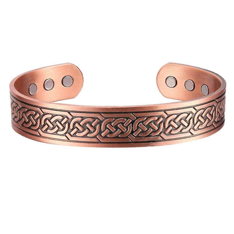 Pulsera magnética de cobre puro para hombres, imanes ajustables para artritis, brazalete para mujeres, terapia, brazaletes de energía para la salud, triangulación de envíos/al por mayor