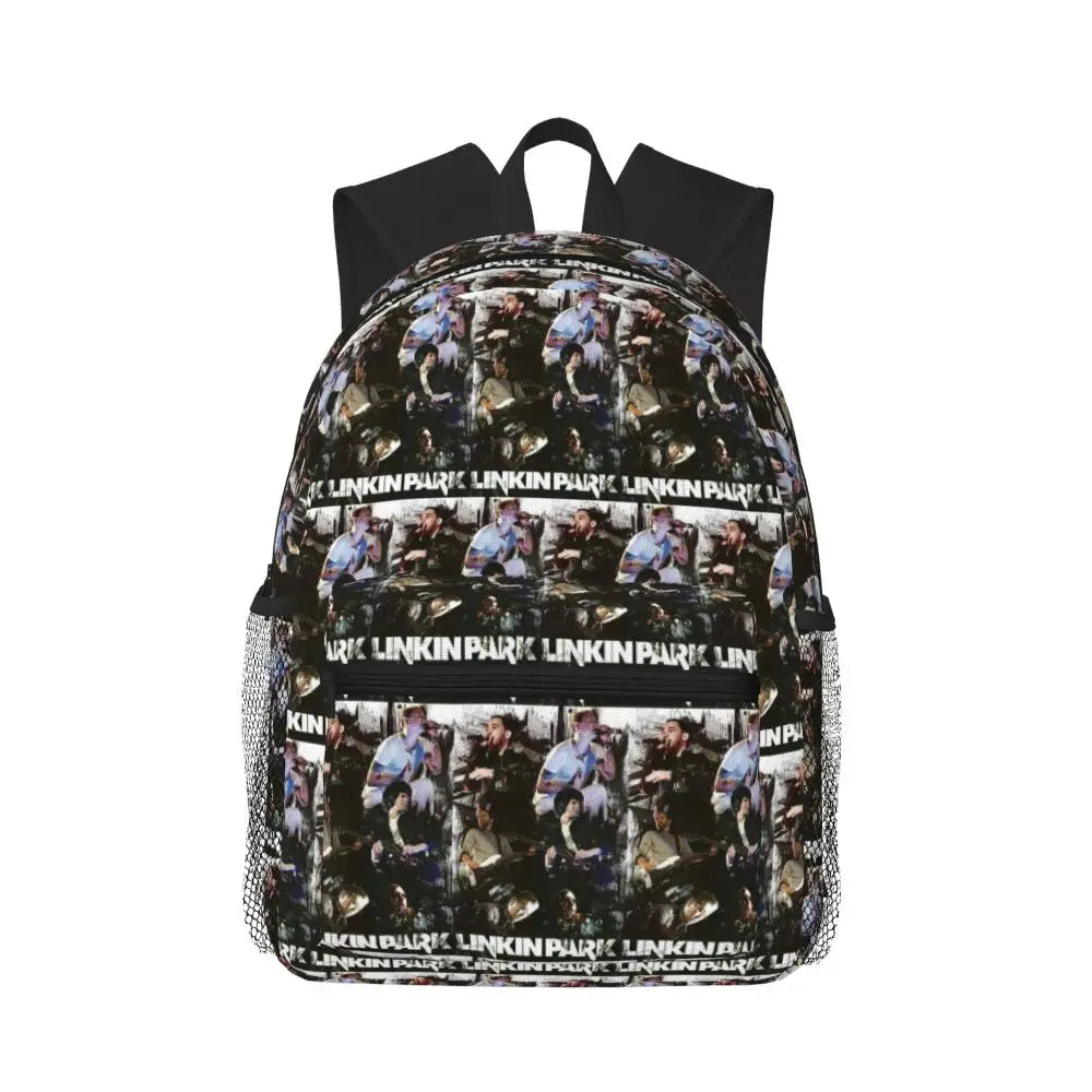 L-Linkin-S P-Park-S Band Mochila para estudiantes Mochila escolar Mochila de viaje para senderismo para niños y niñas Mochila de moda Bolsos de hombro