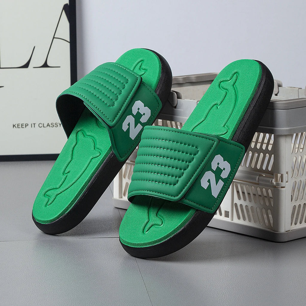 Chanclas transpirables de verano para hombre, zapatillas ligeras de secado rápido, cómodas chanclas para interiores y exteriores, zapatos de playa impermeables