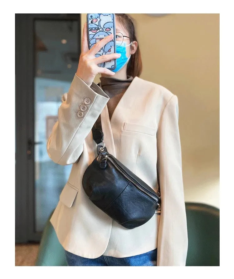 Bolso de pecho femenino, bolsos cruzados con cadena para mujer, nuevos bolsos de hombro, riñonera pequeña de cuero PU para mujer, cartera para teléfono