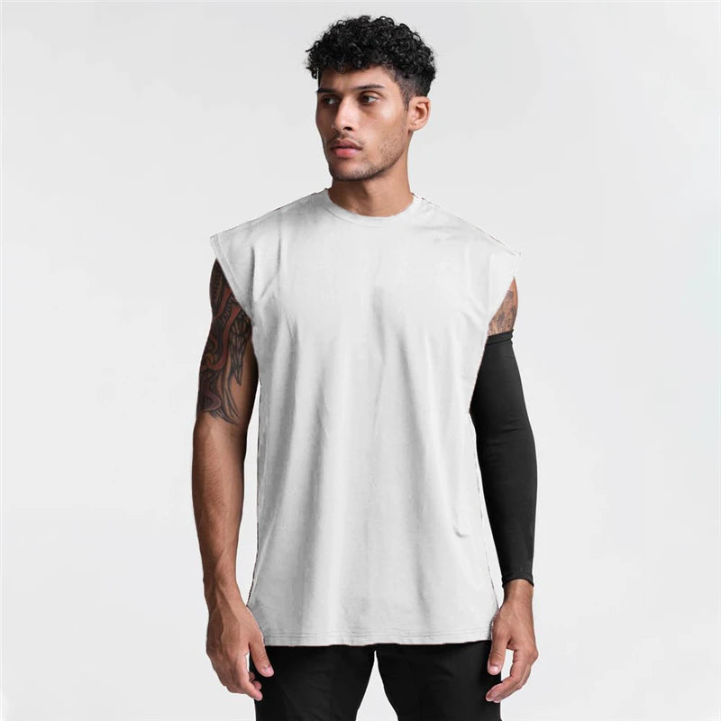 Chaleco de gimnasio de malla de verano para hombre, camiseta sin mangas deportiva holgada de secado rápido para ejercicio físico, camiseta sin mangas para culturismo