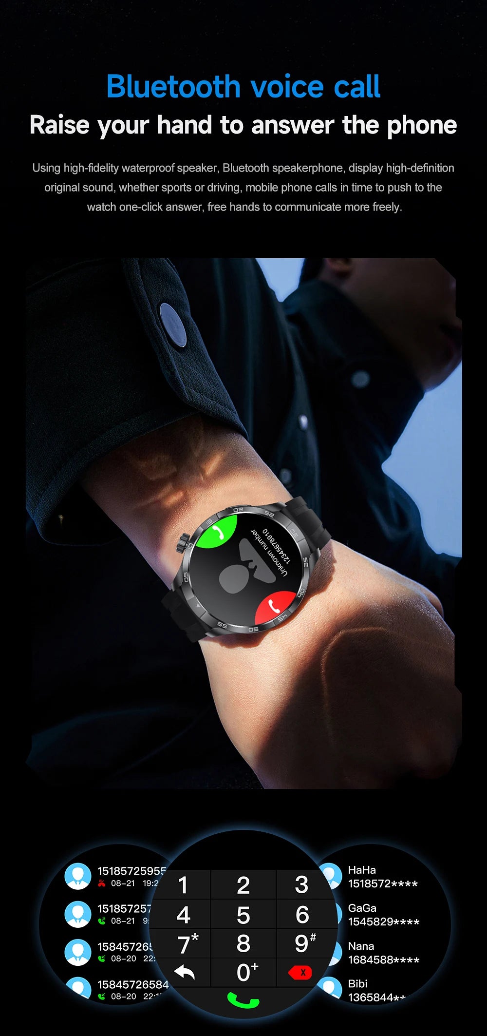 Smartwatch Deportivo con GPS y Brújula – AMOLED 1.85", NFC, IP68, Bluetooth 5.3, 14 Días de Batería