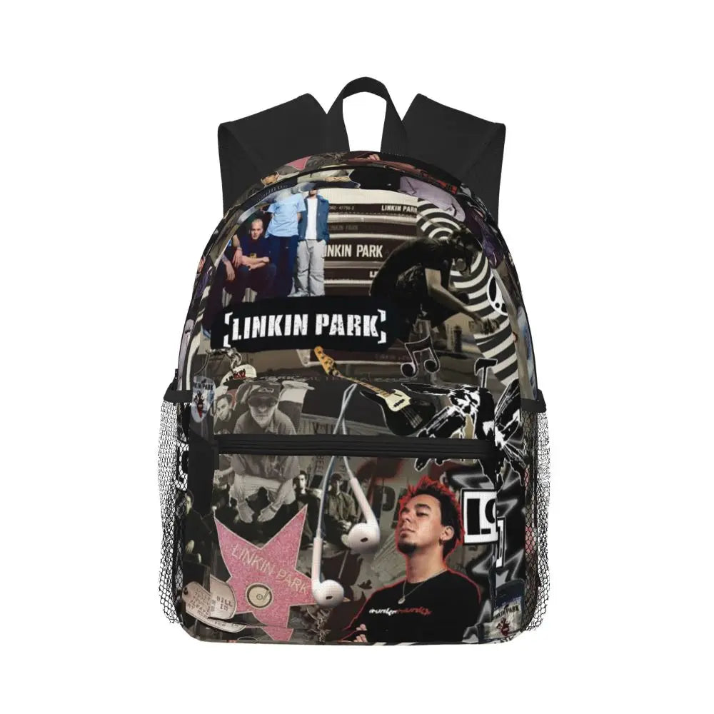 L-Linkin-S P-Park-S Band Mochila para estudiantes Mochila escolar Mochila de viaje para senderismo para niños y niñas Mochila de moda Bolsos de hombro