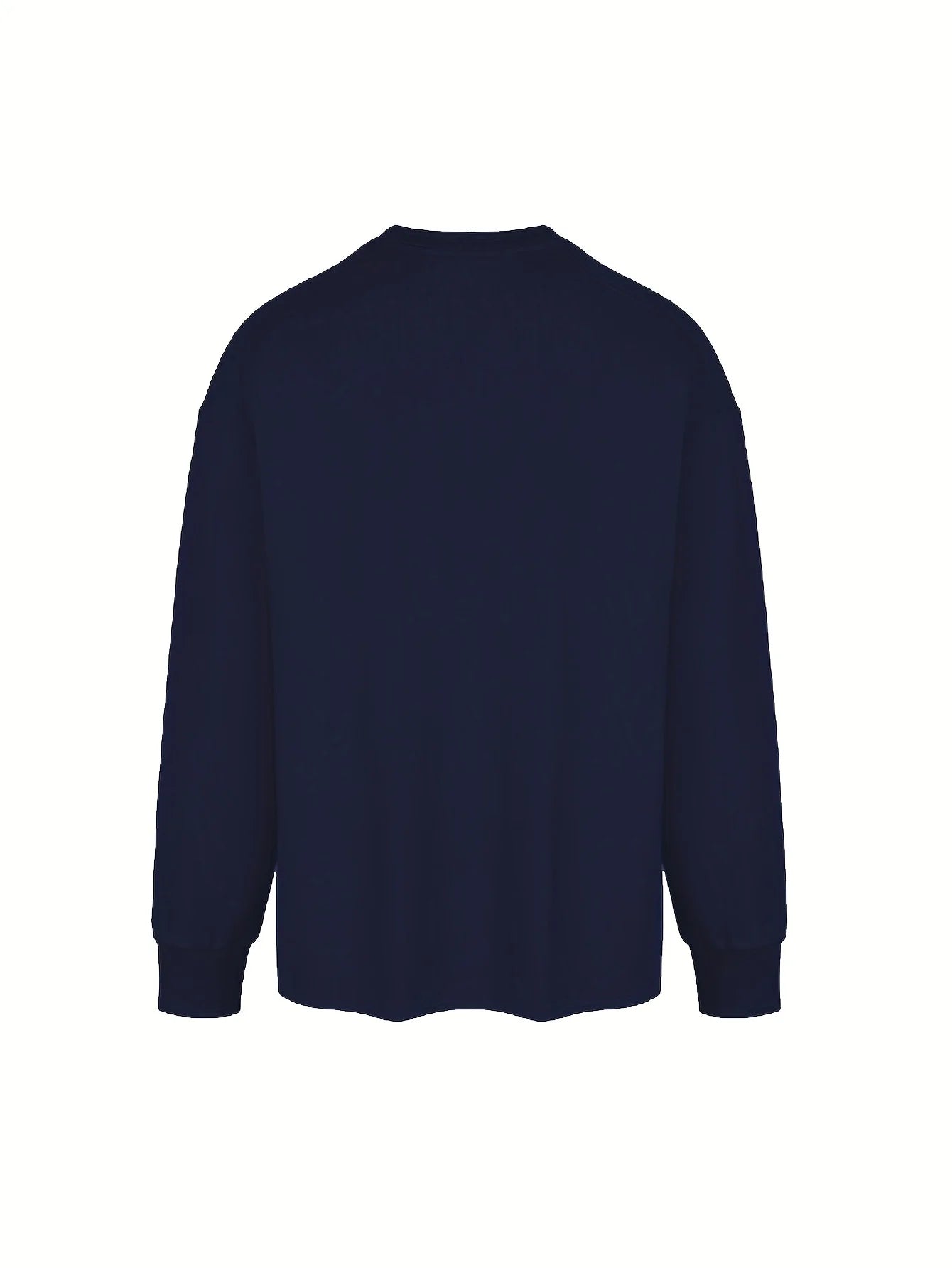 Camiseta holgada y cómoda de algodón 100% puro para hombre, camiseta de manga larga con cuello redondo y estampado de letras de California para deportes y ocio