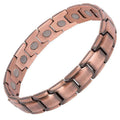 Pulsera de cobre magnética completa en forma de cruz de estilo Retro de moda, pulsera de piedra magnética de fantasma oscuro, joyería de Halloween/Navidad