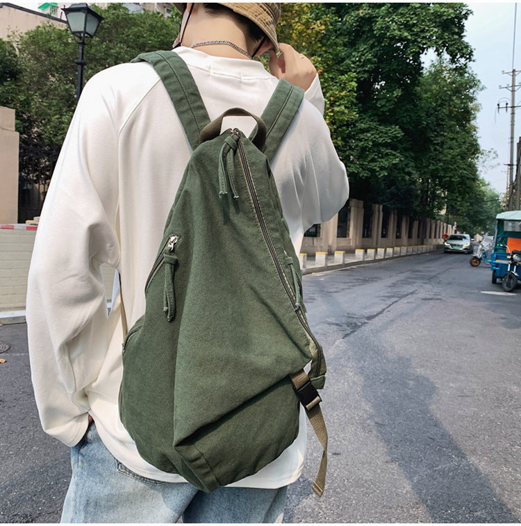 Mochila de lona de estilo japonés informal y a la moda para estudiantes de secundaria y universitarios mochila para mujeres 가mochilas masculinas