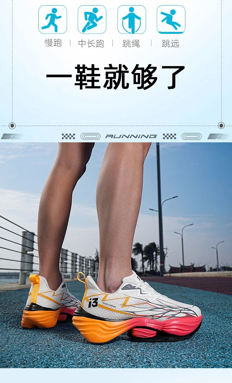 Zapatos deportivos para hombre, zapatillas de deporte para mujer, zapatillas para correr con placa de carbono para maratón, zapatos de entrenamiento de atletismo ligeros que absorben los golpes