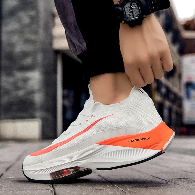 Zapatillas de Running para Hombre con Amortiguación de Aire y Placa de Carbono, Zapatillas Deportivas Ligeras para Mujer para Correr, Gimnasio, Entrenamiento, Parejas