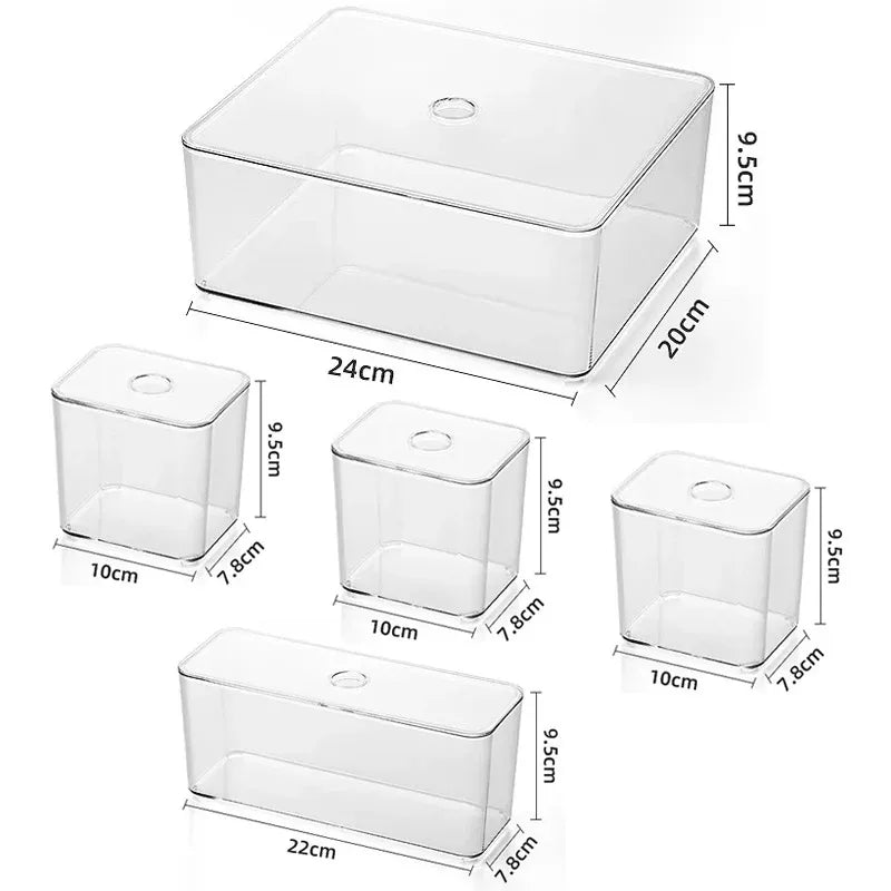 Premium Crystal Clear Desk & Vanity Organizer