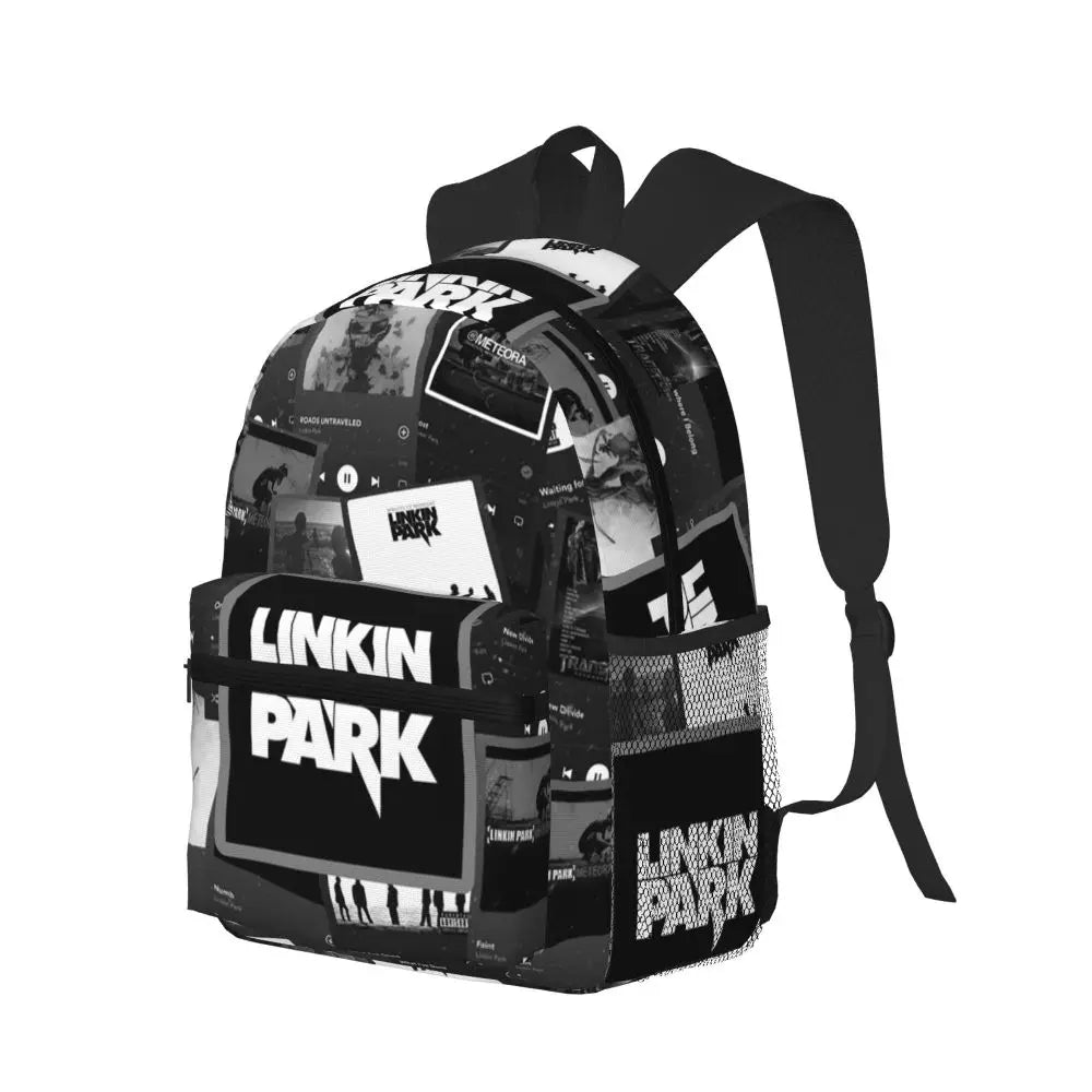 L-Linkin-S P-Park-S Band Mochila para estudiantes Mochila escolar Mochila de viaje para senderismo para niños y niñas Mochila de moda Bolsos de hombro