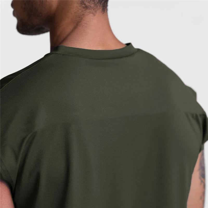 Chaleco de gimnasio de malla de verano para hombre, camiseta sin mangas deportiva holgada de secado rápido para ejercicio físico, camiseta sin mangas para culturismo