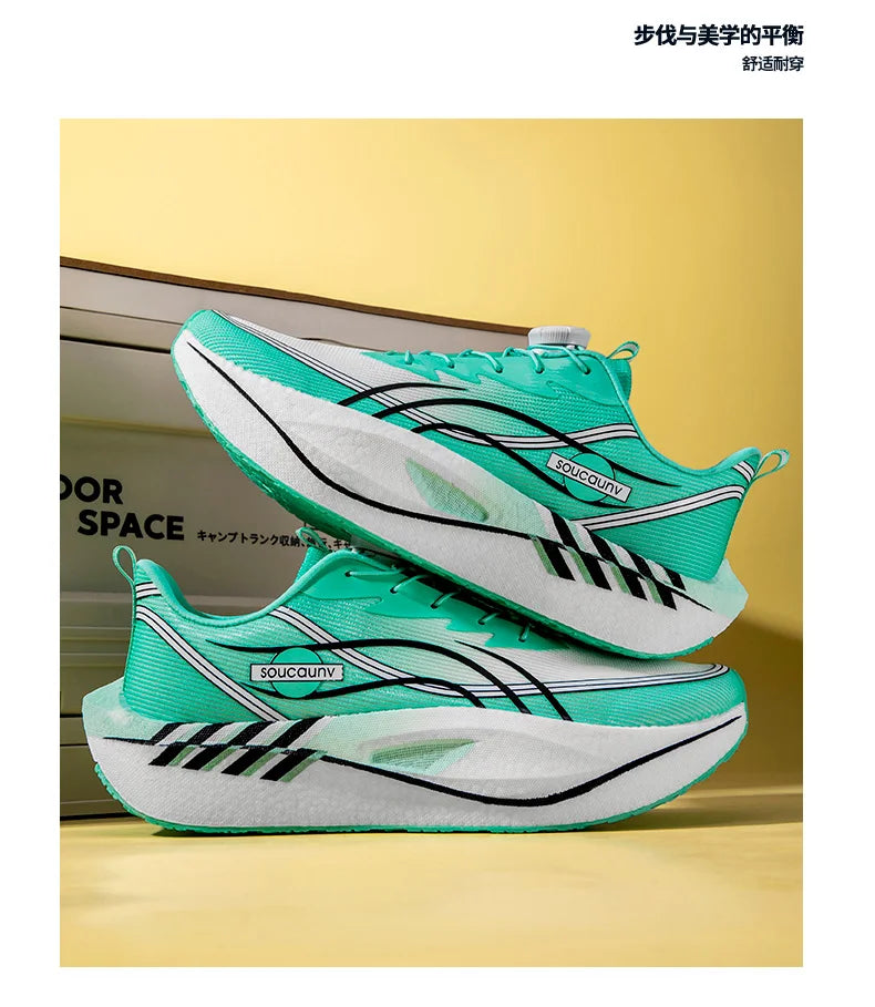 Zapatillas para Correr Profesionales con Placa de Carbono para Fitness, Maratón, Deportivas Ligeras para Hombre, Cómodas y Antideslizantes para Mujer
